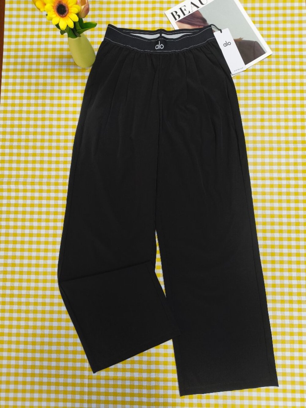 Alo Yoga Regular Black Trouser 💖Brand New